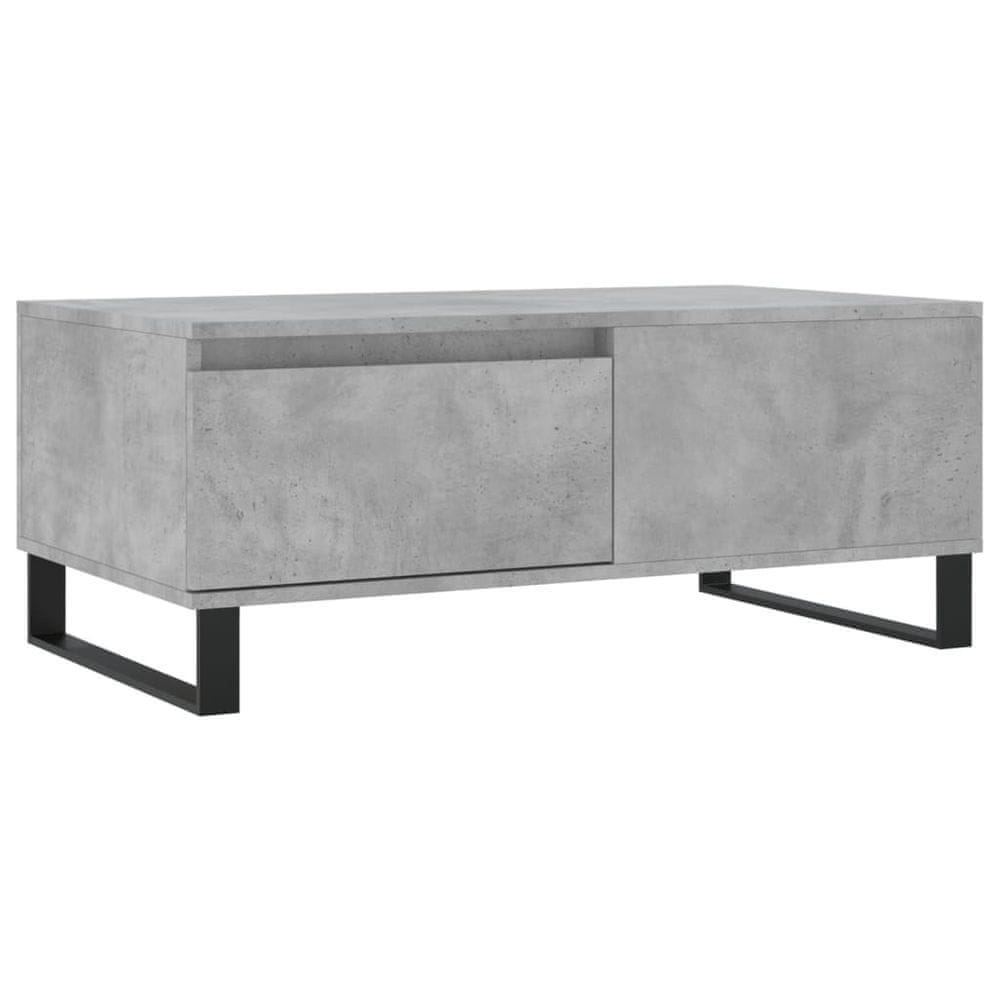 Vidaxl Konferenčný stolík betónový sivý 90x50x36,5 cm spracované drevo